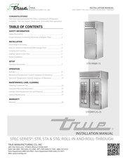 True STR Series Installation Manual