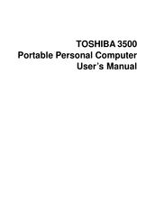 Toshiba Portege 3500 User Manual