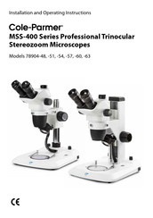 Cole Parmer MSS-400 Series Installation And Operating Instructions Manual