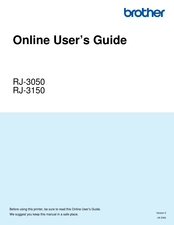 Brother RJ-3150 Online User's Manual
