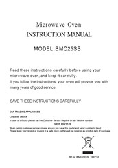 Reeva RBMC25SS Instruction Manual