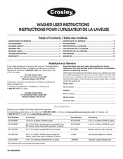 Crosley CAWS16445VQ0 User Instructions