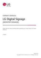 LG 22SM3G Owner's Manual