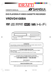 Sansui VRDVD4100BA Owner's Manual