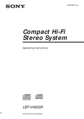 Sony LBT-V4800R Operating Instructions Manual
