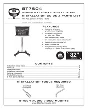 B-Tech BT7504 Installation Manual & Parts List