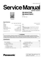 Panasonic SB-WAK750PC Service Manual