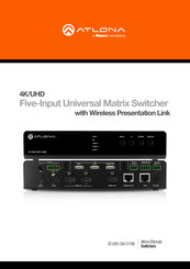 Panduit Atlona AT-UHD-SW-510W-EU Manual