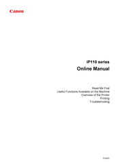 Canon iP110B Online Manual