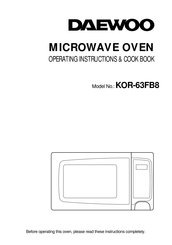 Daewoo KOR-63FB8 Operating Instructions Manual