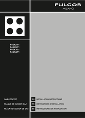 FULGOR F4GK30S1 Installation Instructions Manual