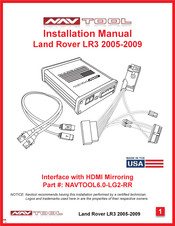 NavTool NAVTOOL6.0-LG2 Installation Manual