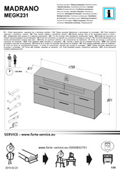 Forte MADRANO MEGK231 Assembling Instruction