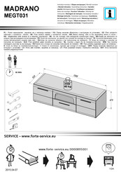 Forte MADRANO MEGT031 Assembling Instruction