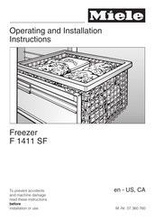 Miele F1413SF Operating And Installation Instructions