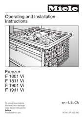 Miele F 1911 Vi Operating And Installation Instructions