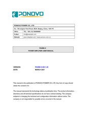 Ponovo PA30BI-H User Manual