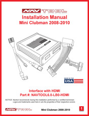 NavTool Mini Clubman 2008-2010 Installation Manual