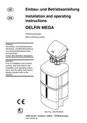 OWA DELFIN MEGA Installation And Operating Instructions Manual