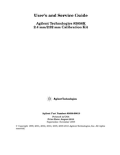 Agilent Technologies 85056K Manual
