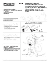 Delta PIVOTAL 699-BL-DST Manual