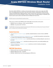 Aruba AirMesh MST200 Installation Manual