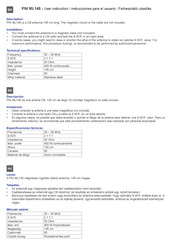 Pni ML145 User Instruction