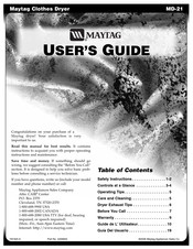 Maytag MDG3600BWQ User Manual