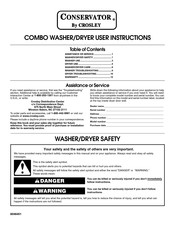 Crosley Conservator BYCWD6274W3 User Instructions