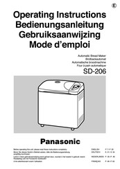 Panasonic SD-206 Operating Instructions Manual