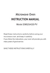 Midea XM925AYY-PV4 Instruction Manual