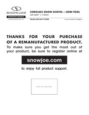 SNOWJOE SNOWJOE 24V-SS11-CT-RM Operator's Manual