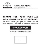 SNOWJOE Sunjoe MJ500MRM Operator's Manual