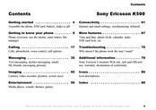 Sony Ericsson K 500 Manual