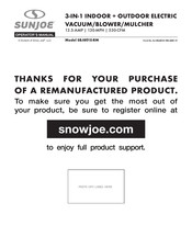 SNOWJOE SUNJOE SBJ801E-RM Operator's Manual