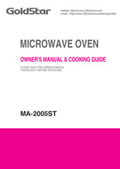 LG Goldstar MA-2005ST Owner's Manual & Cooking Manual