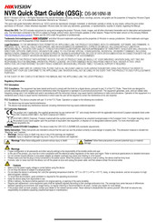 HIKVISION DS-9616NI-I8-12TB Quick Start Manual