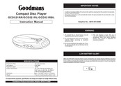 Goodmans GCD521RR Instruction Manual