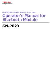 Toshiba GN2020 Operator's Manual