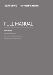 Samsung harman kardon HW-N850 Full Manual