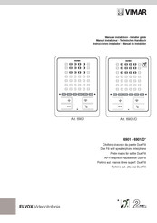 Vimar Elvox 6901/D Installer's Manual