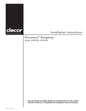 Dacor Discovery DYRTP486SLP Installation Instructions Manual