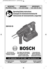Bosch GBH18V-26K25 Operating/Safety Instructions Manual