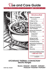 KitchenAid KESH307BAL9 Use And Care Manual
