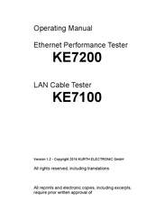 Kurth Electronic KE7200 Operating Manual