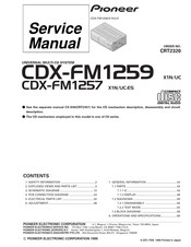 Pioneer CDX-FM1257 Service Manual