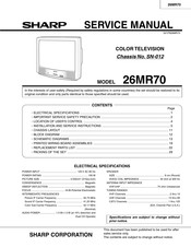 Sharp 26MR70 Service Manual