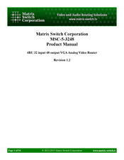 Matrix Switch Corporation MSC-5-3248 Product Manual