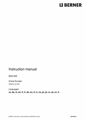 Berner 52679 Instruction Manual