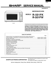 Sharp R-501FW Service Manual
